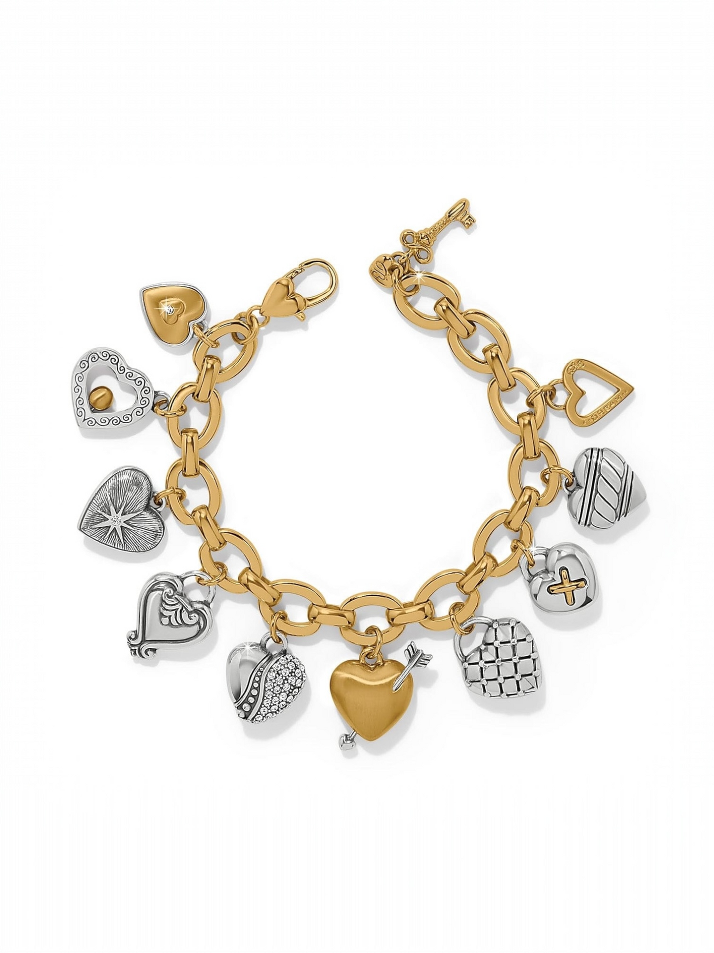 One Heart Large Charm Bracelet