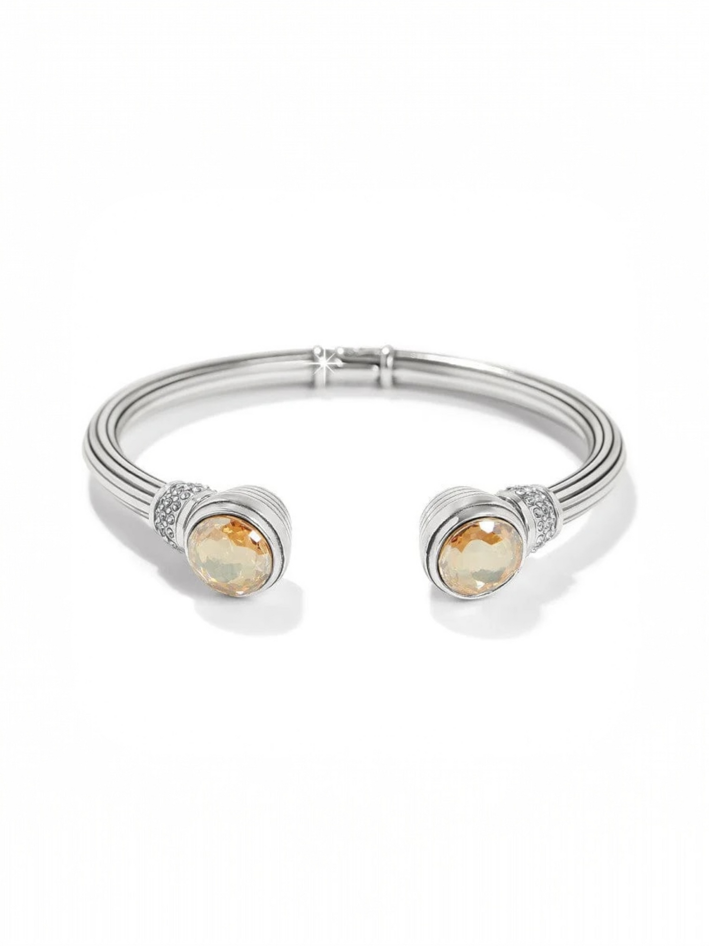 Meridian Aurora Petite Hinge Bangle - Silver-Golden