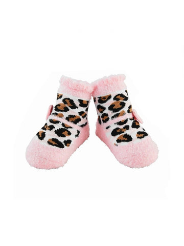 Pink & Leopard Baby Socks