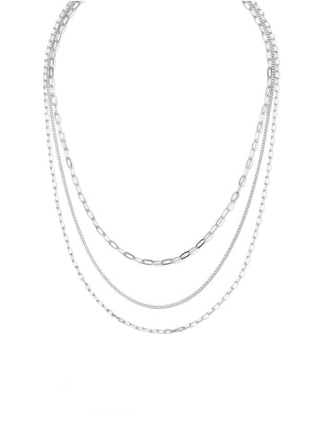 Multi Layer Delicate Necklace | Silver