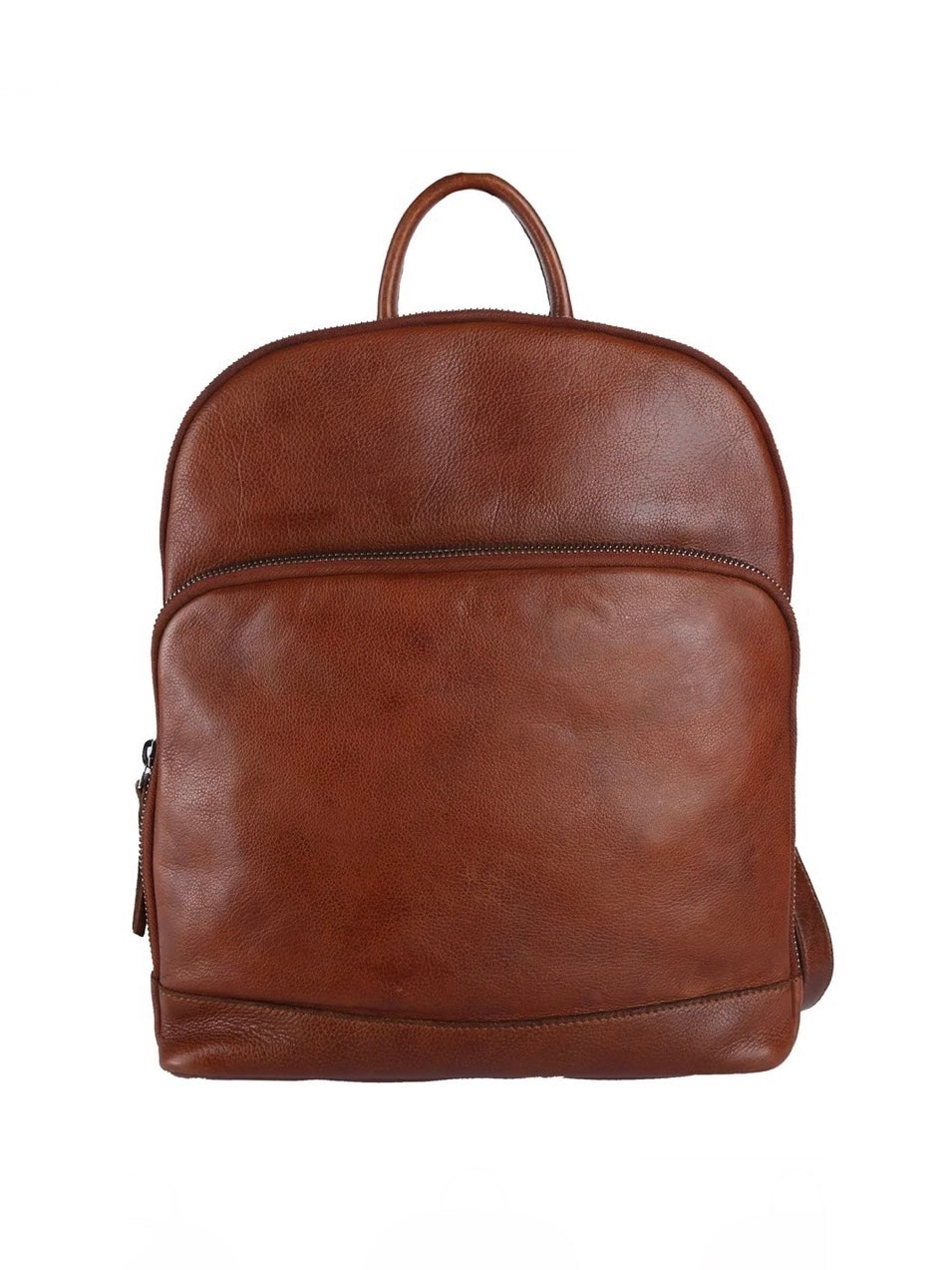 cognac faux leather backpack Aleks Backpack