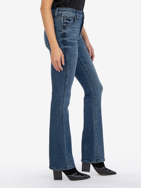 Natalie High Rise Fab Ab Bootcut - Ethical with Dark Stone Wash