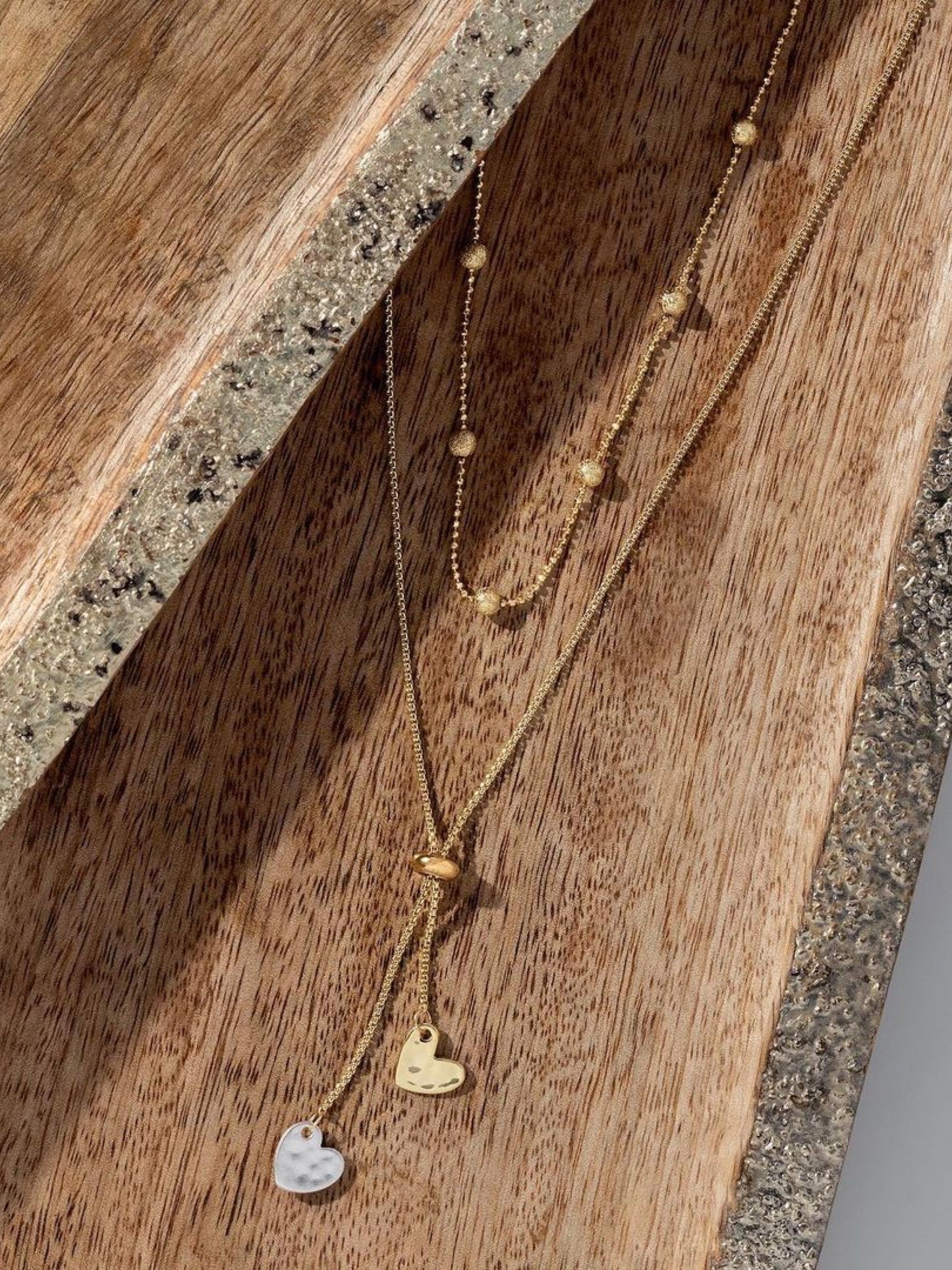 Double Heart Giving Necklace