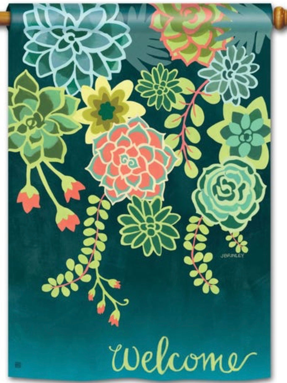 succulent flag Boho Succulents Standard Flag (Flag Pole Sold Separately) – Rosemary & Thyme