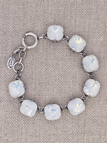 La Vie Classic Silver Bracelet - White Opal