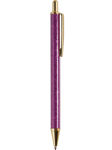Magenta Glitter Barrel Pen