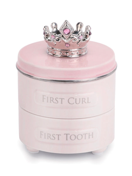 Pink First Tooth & Curl Keepsake Box