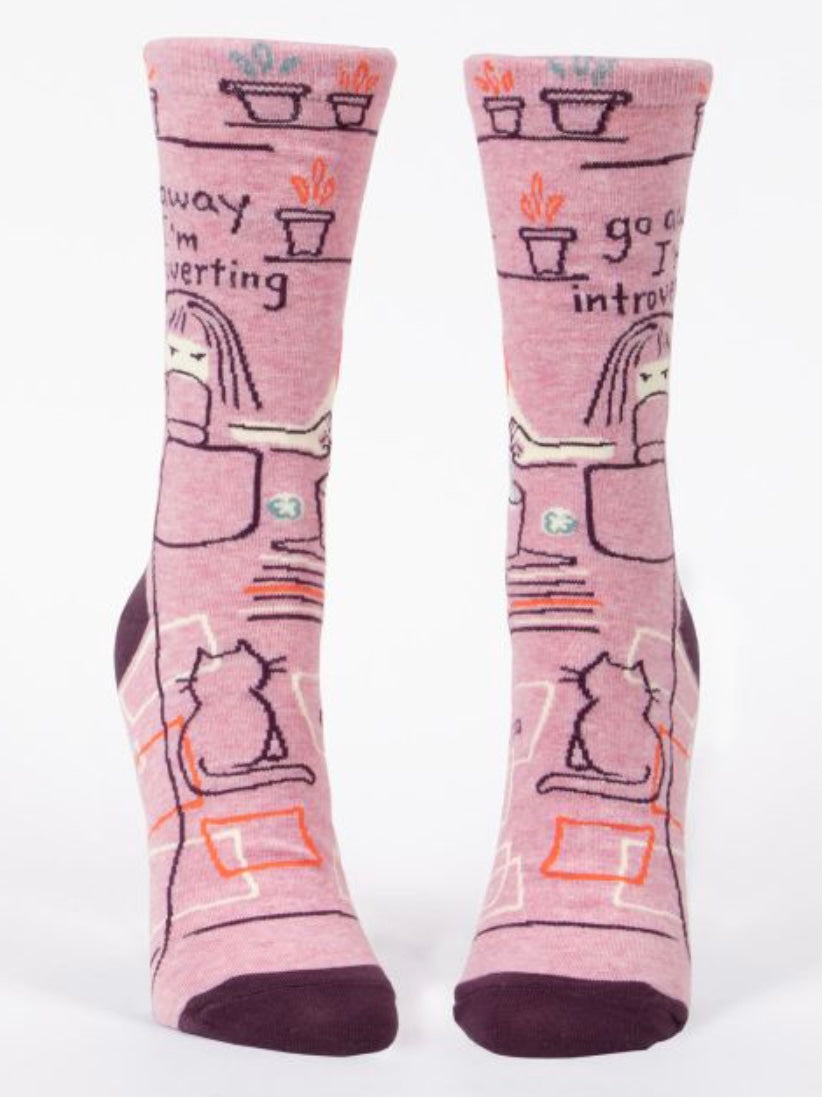Women’s Go Away I’m Introverting Crew Socks