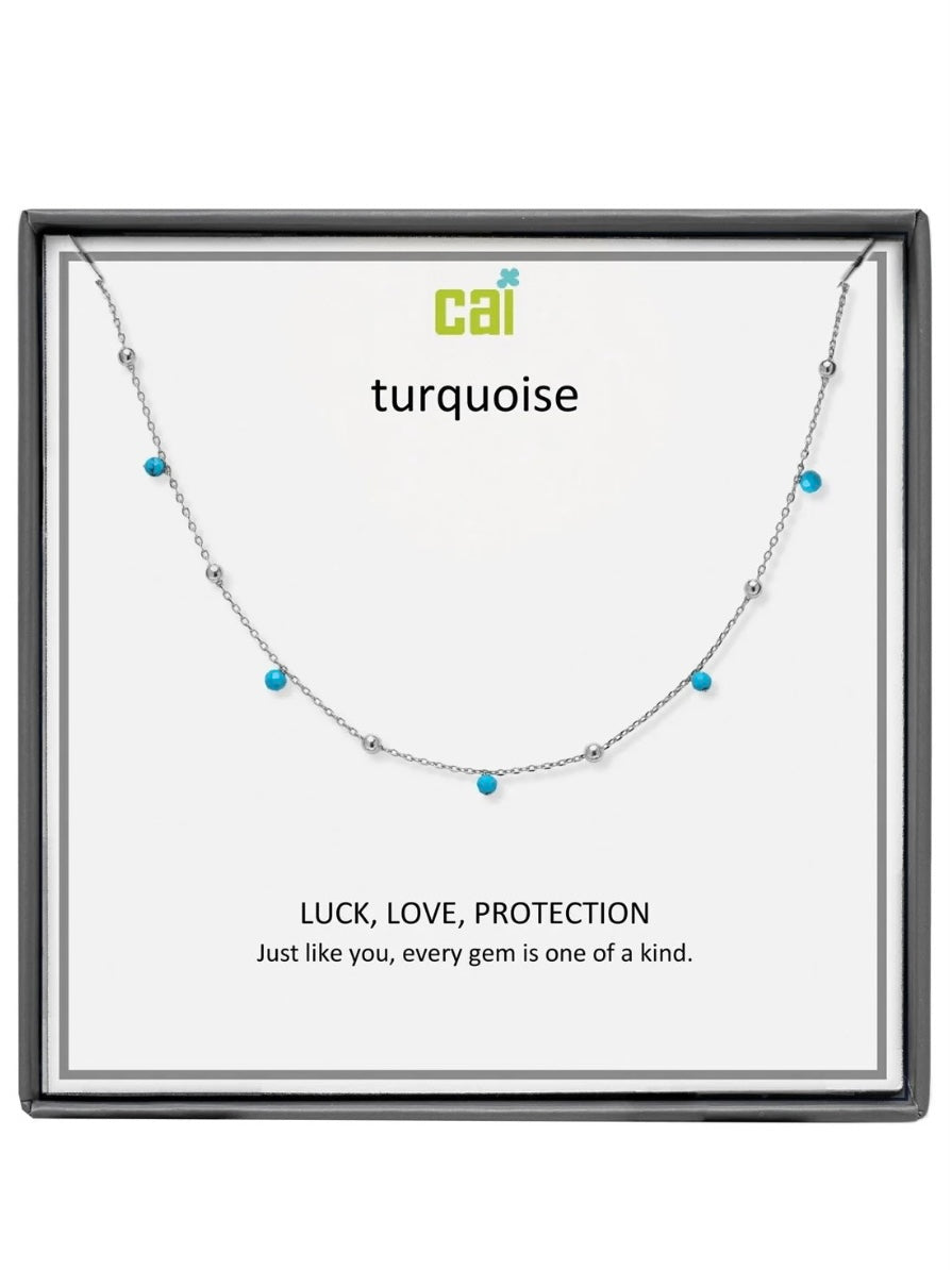 Silver Turquoise Satellite Gemstone