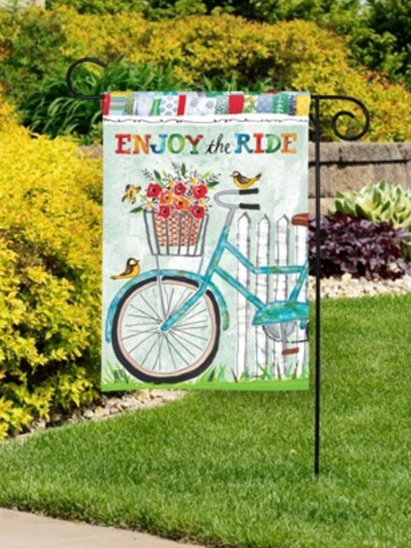 Enjoy the Ride Garden Flag (Flag Stand Sold Separately)