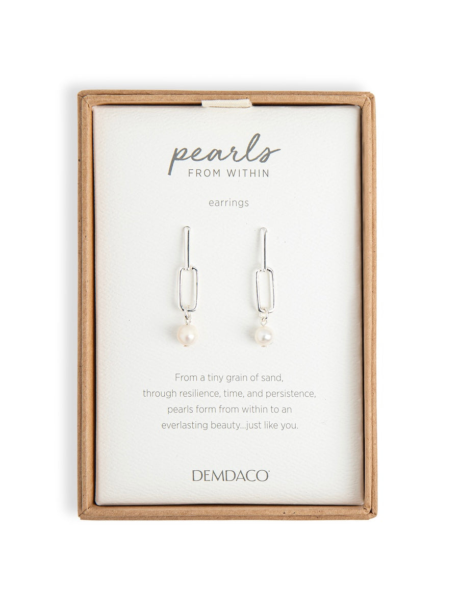 Pearls from Within Earrings - Silver