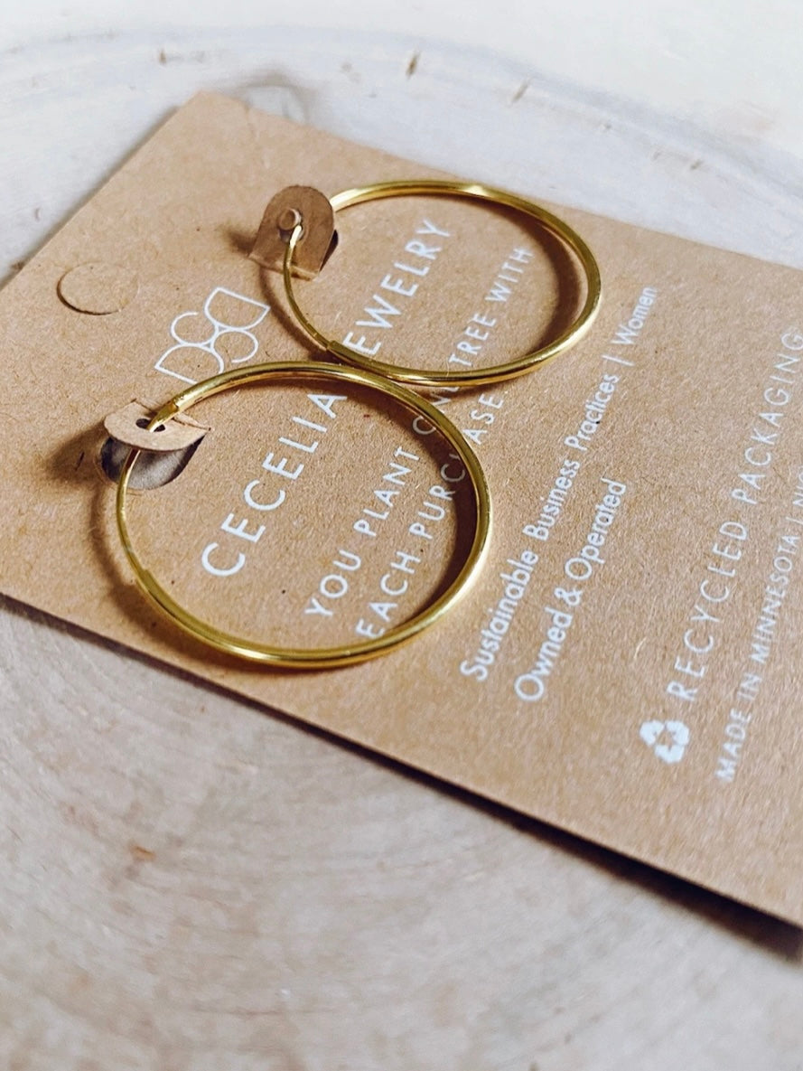 Gatsby Small Hoop Earring | 22 mm