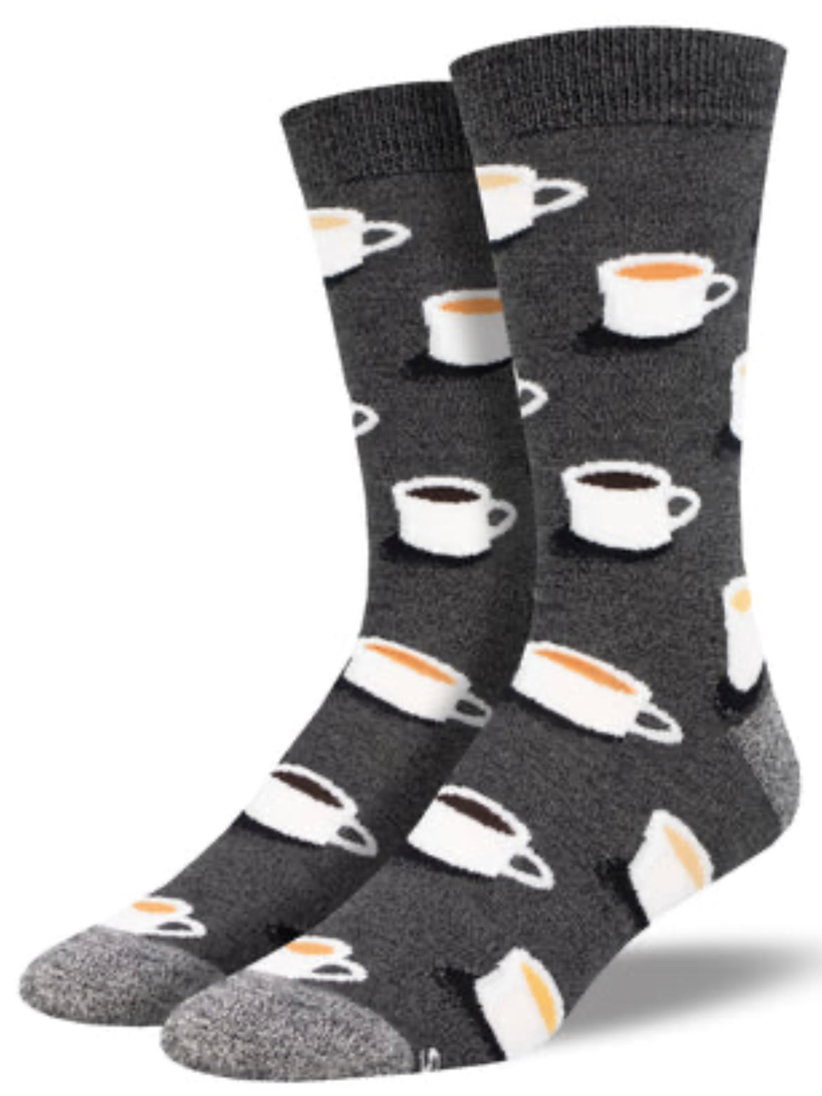 Men’s Bamboo Cup of Joe Socks Charcoal Heather