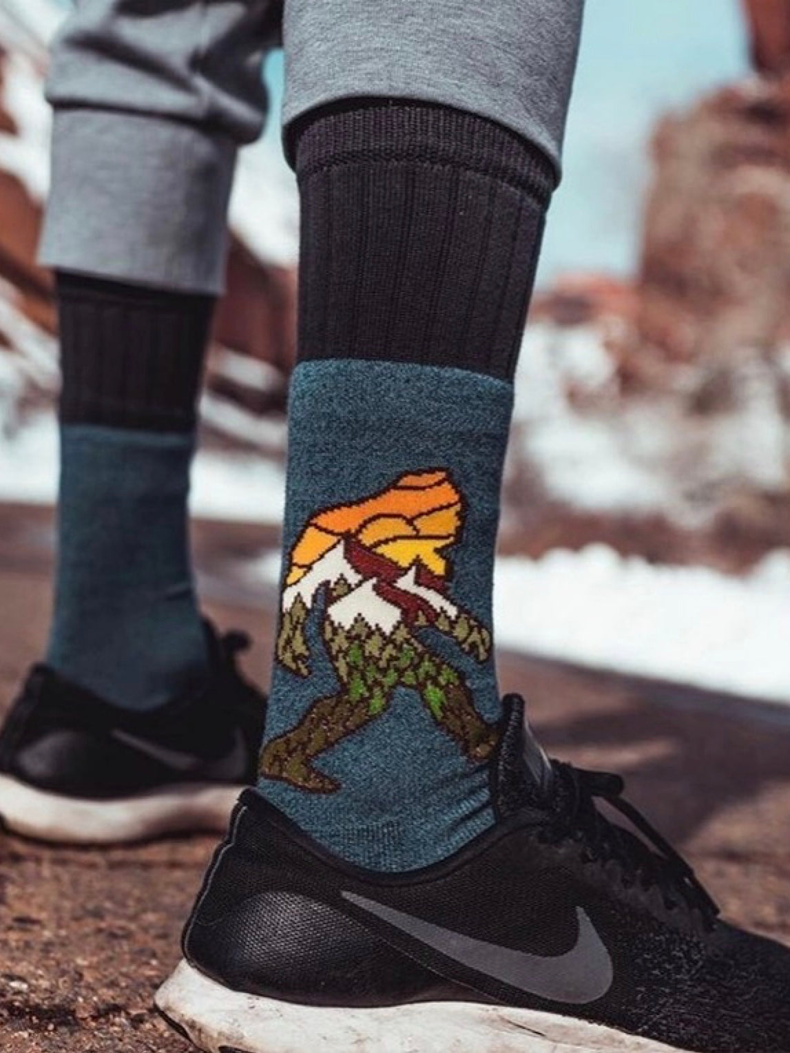 Men’s Outlands Atomic Child Leave No Trace Socks Blue