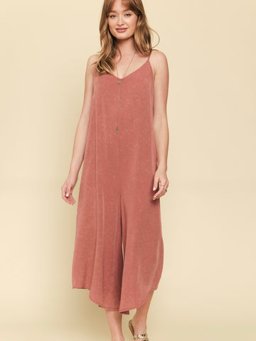 Marie Washed Jumpsuit - Sunset