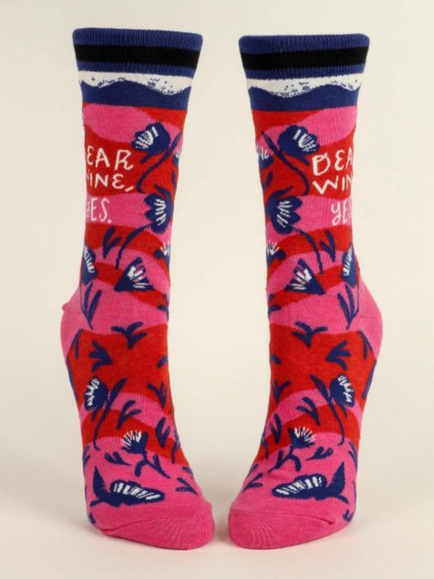 Women’s Dear Wine, Yes Crew Socks