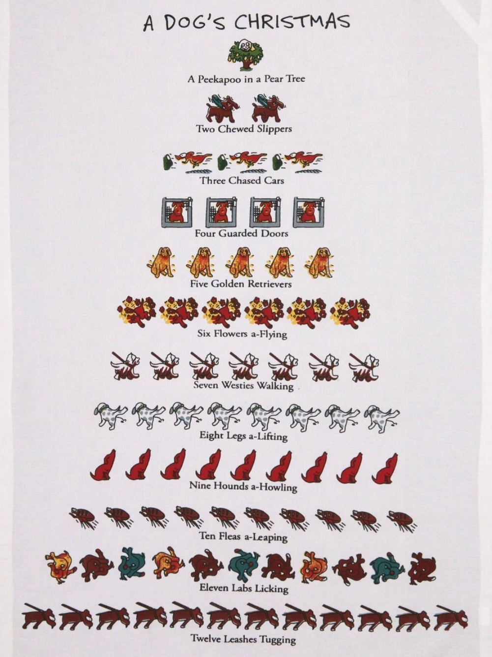 A Dog’s Christmas Print Kitchen Towel