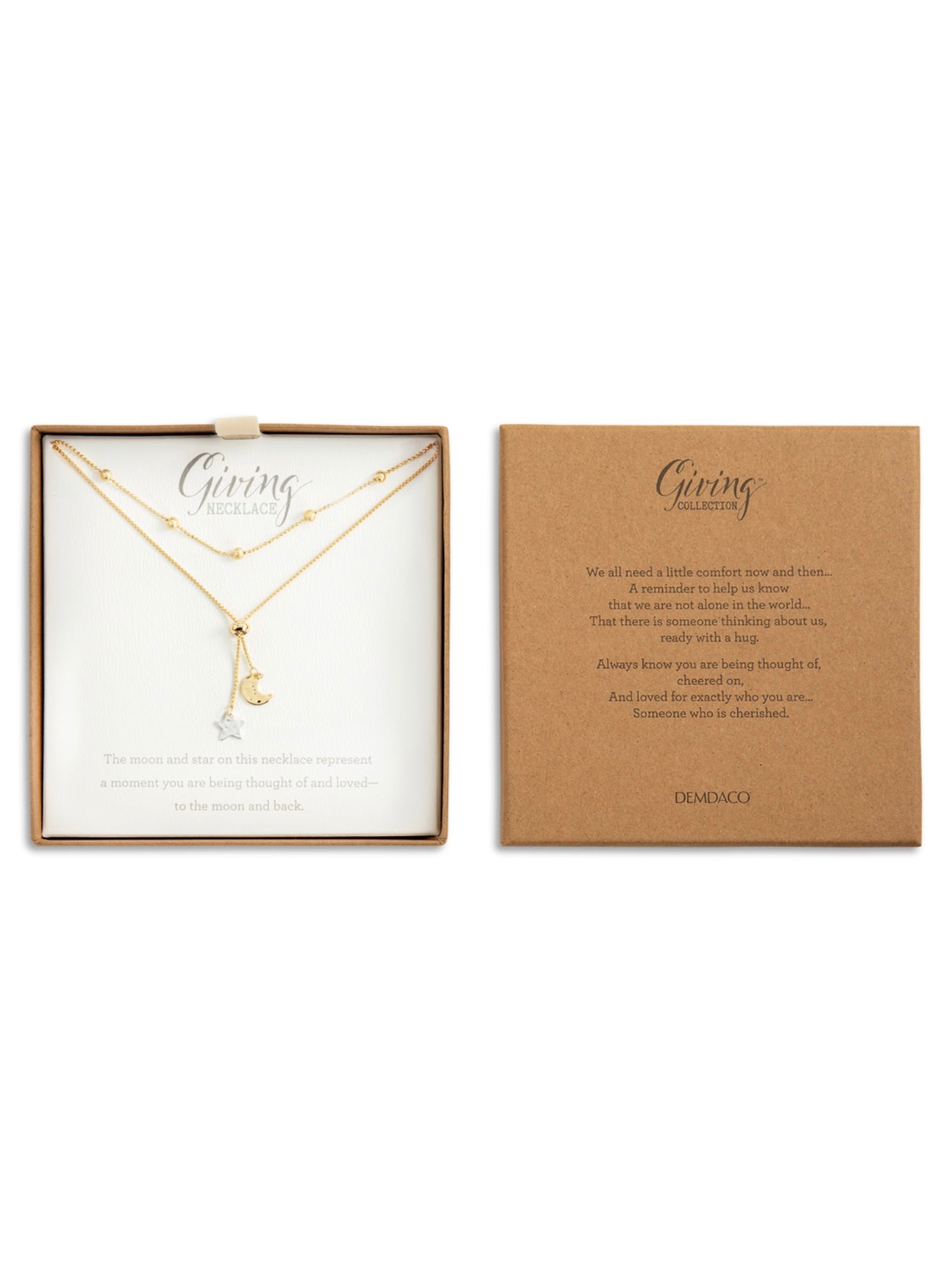 Moon and Stars Giving Necklace