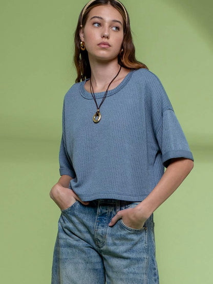 Eliana Top - Dusty Teal