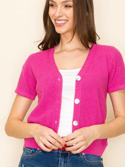 Miley Cardigan - Fuchsia