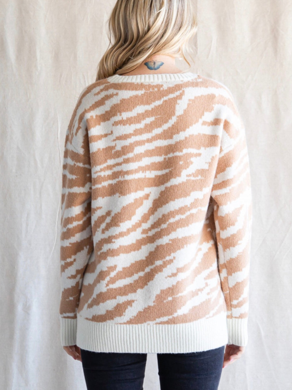 Lennox Sweater - Cream/Taupe