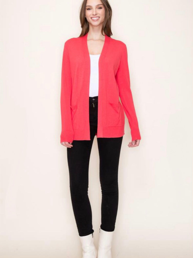 Salem Cardigan - Dark Coral