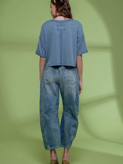 Eliana Top - Dusty Teal