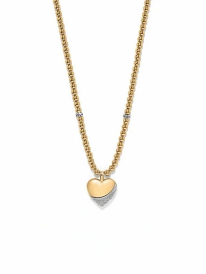 Brighton Meridian Petite Wave Heart Necklace - Gold