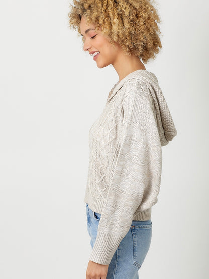 Winnie Dolman Sleeve Hoodie Sweater - Oatmeal