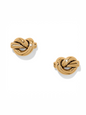 Interlok Single Knot Mini Earrings - Gold