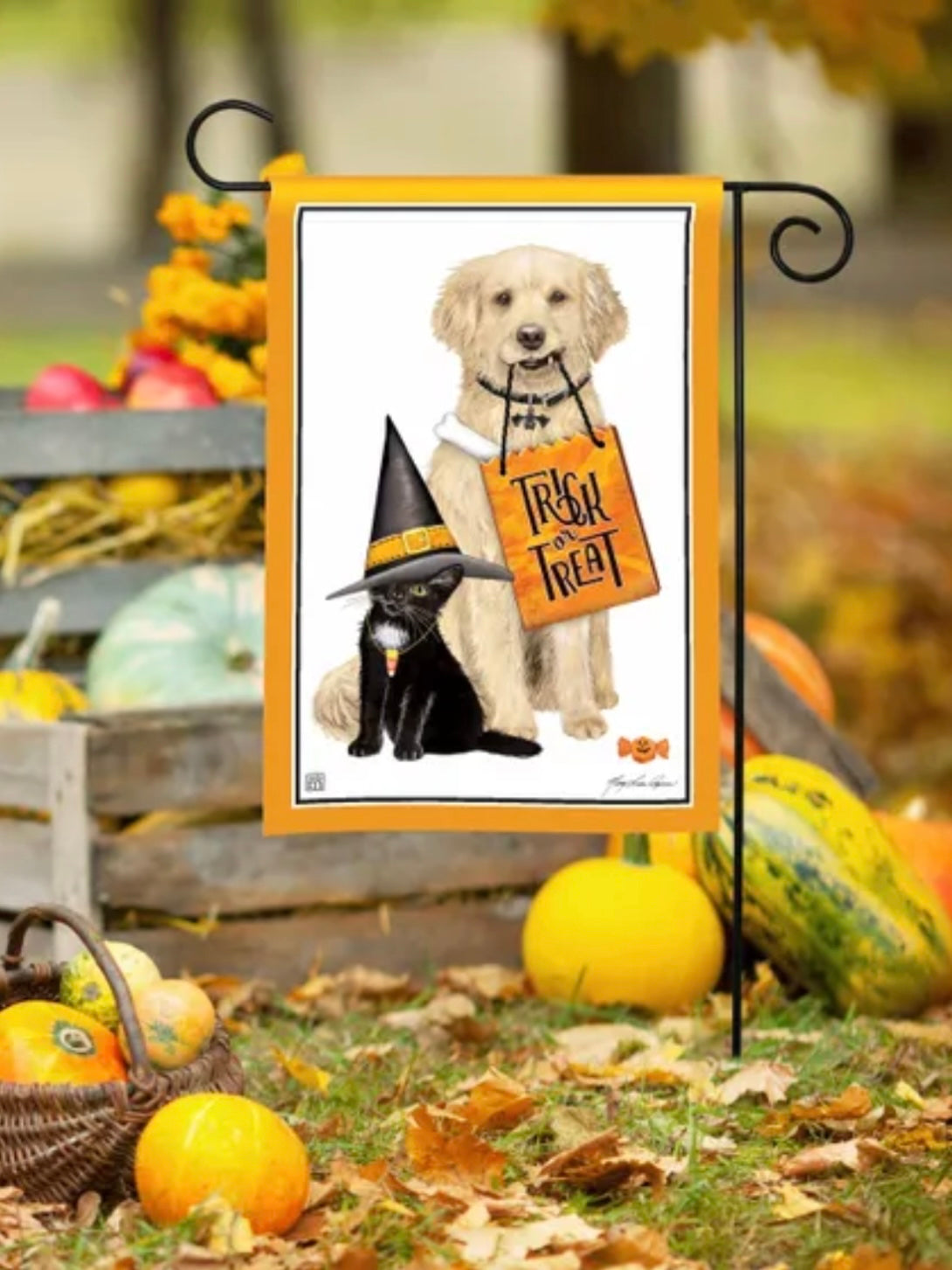 Tricks or Treats Garden Flag (Flag Stand Sold Separately)