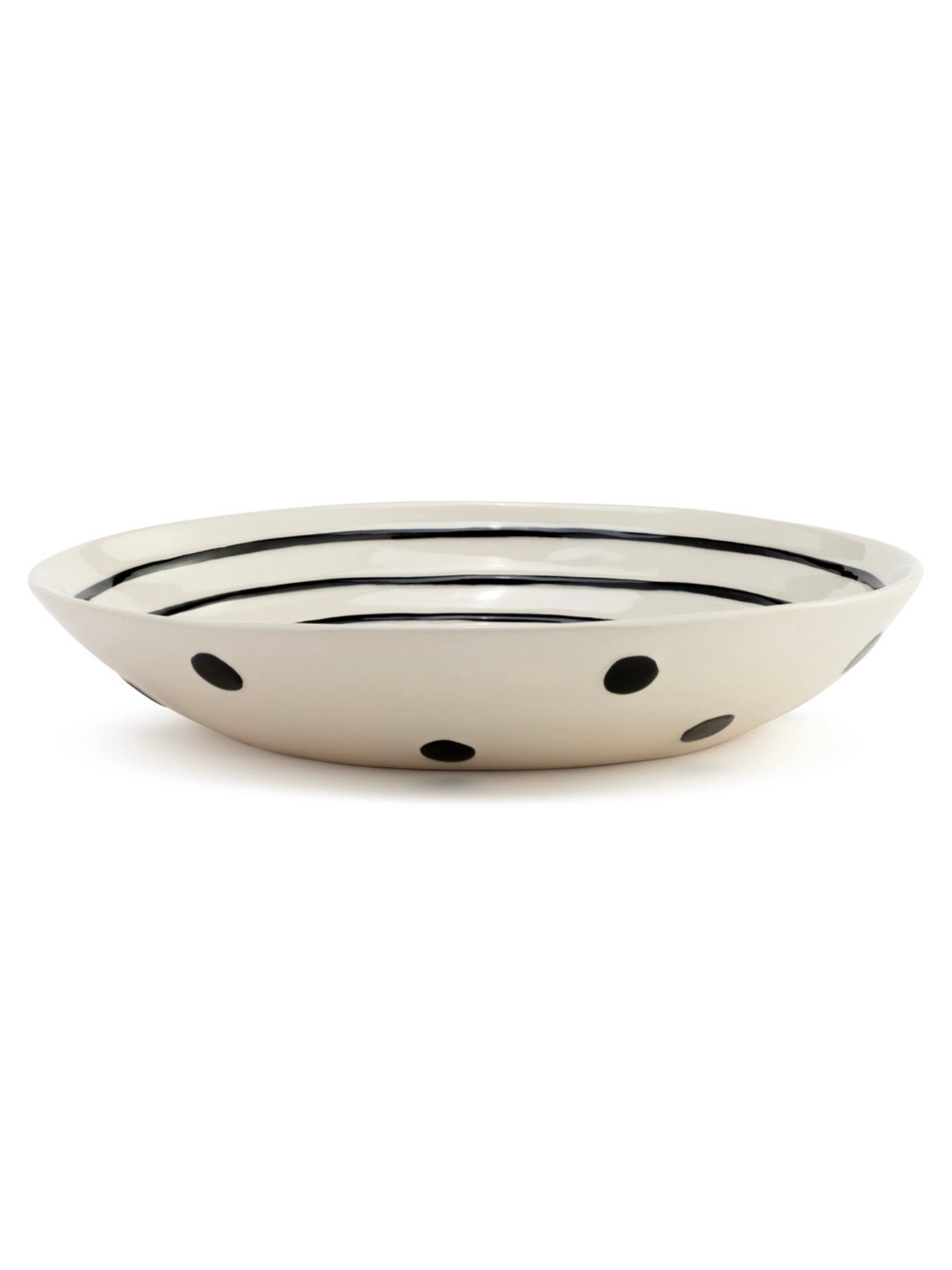 Black Dots Serving Bowl *Pickup Only Item