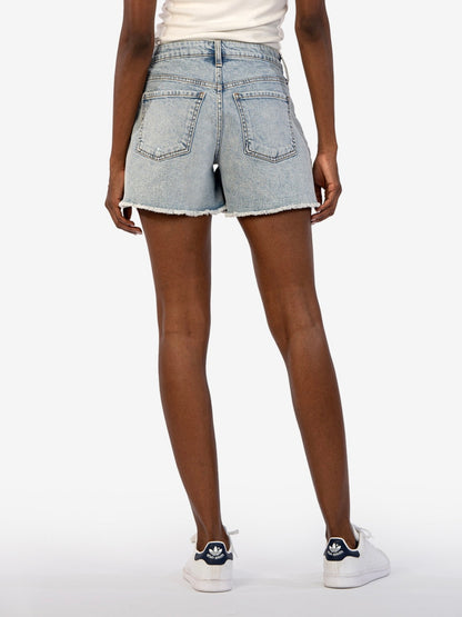 Jane High Rise Long Short - Alight Wash