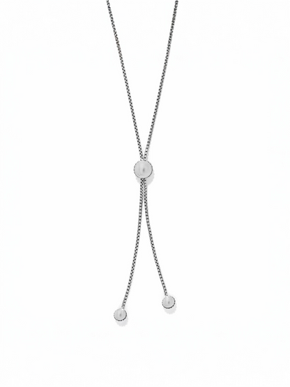 Pretty Tough Bold Stud Lariate Necklace