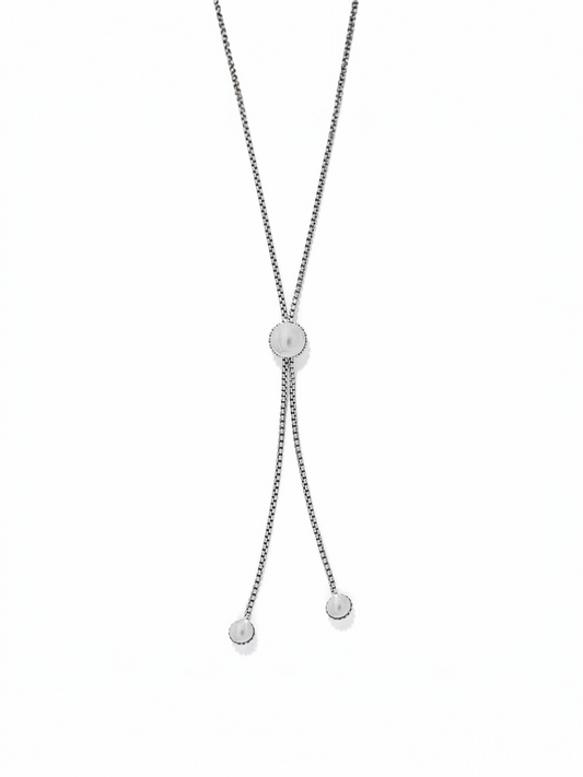 Pretty Tough Bold Stud Lariate Necklace