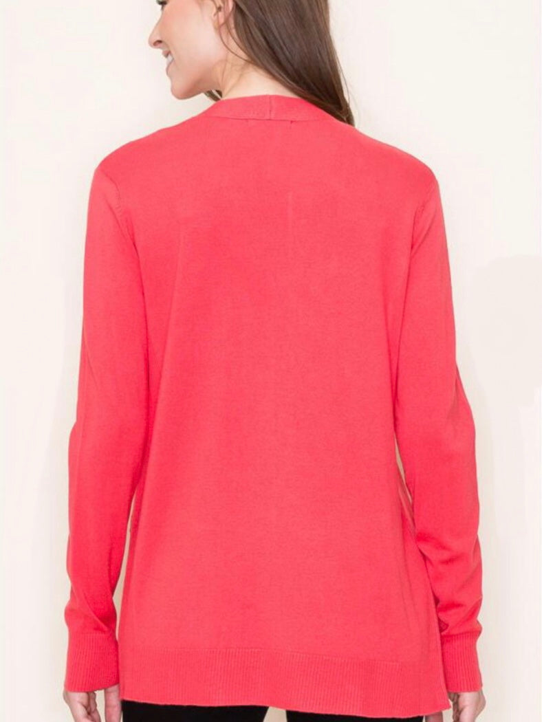 Salem Cardigan - Dark Coral