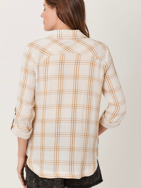 Penny Shirt - Muted Yellow/Ivory