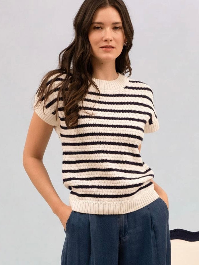 Riley Sweater Top - Black