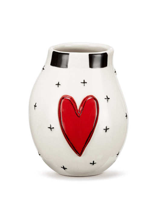 Red Heart Mini Vase