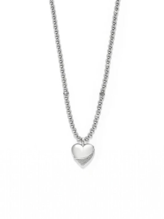 Brighton Meridian Petite Wave Heart Necklace - Silver