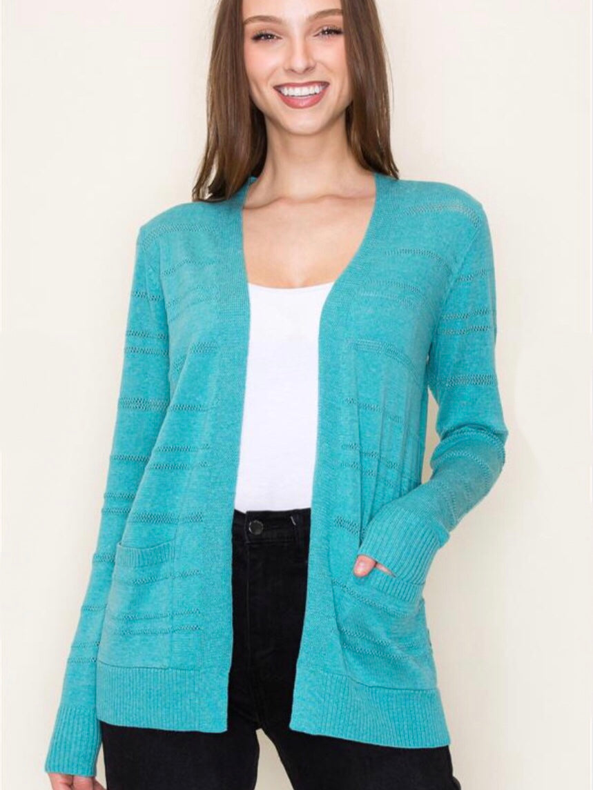 Madisyn Cardigan - Turquoise