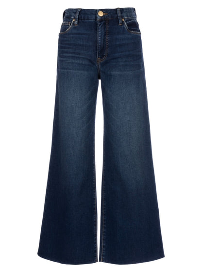 Meg High Rise Fab Ab Wide Leg Raw - Exhibited Wash