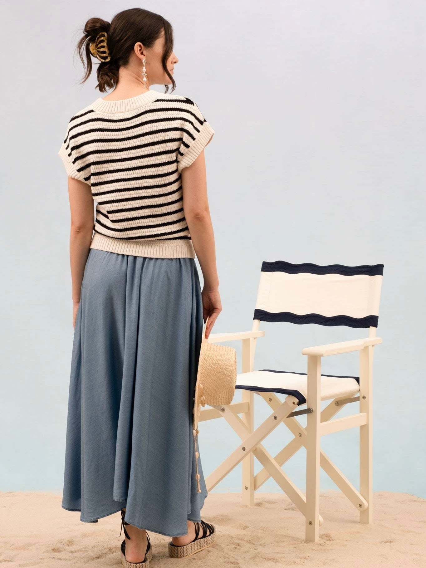 Riley Sweater Top - Navy