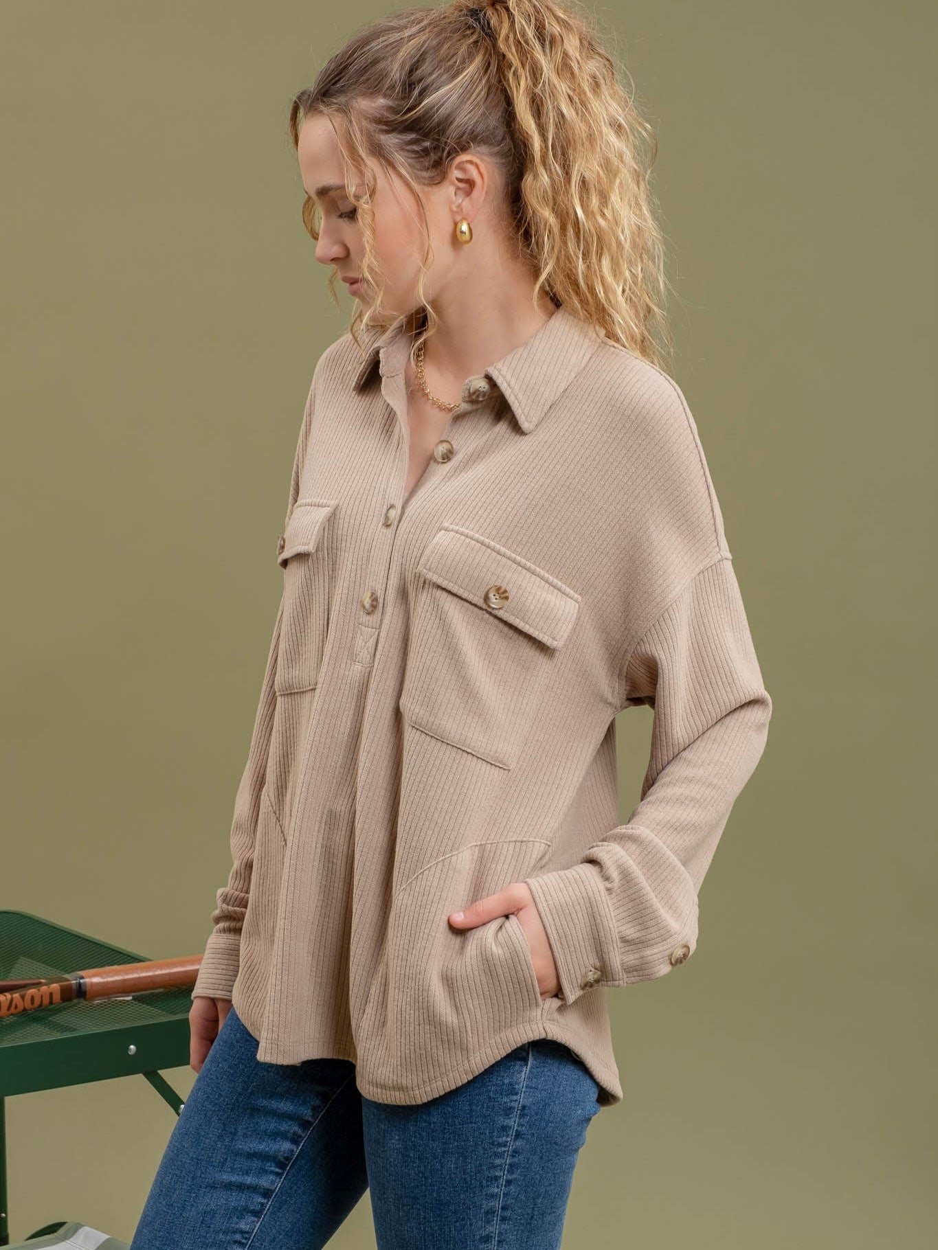 Addison Top - Taupe