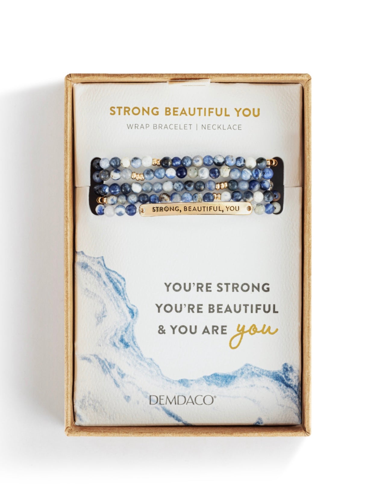 Strong, Beautiful You Necklace/Bracelet - Blue Mix