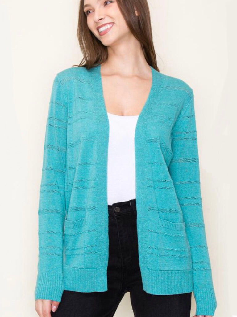 Madisyn Cardigan - Turquoise