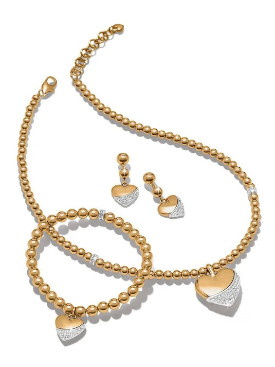 Brighton Meridian Petite Wave Heart Necklace - Gold