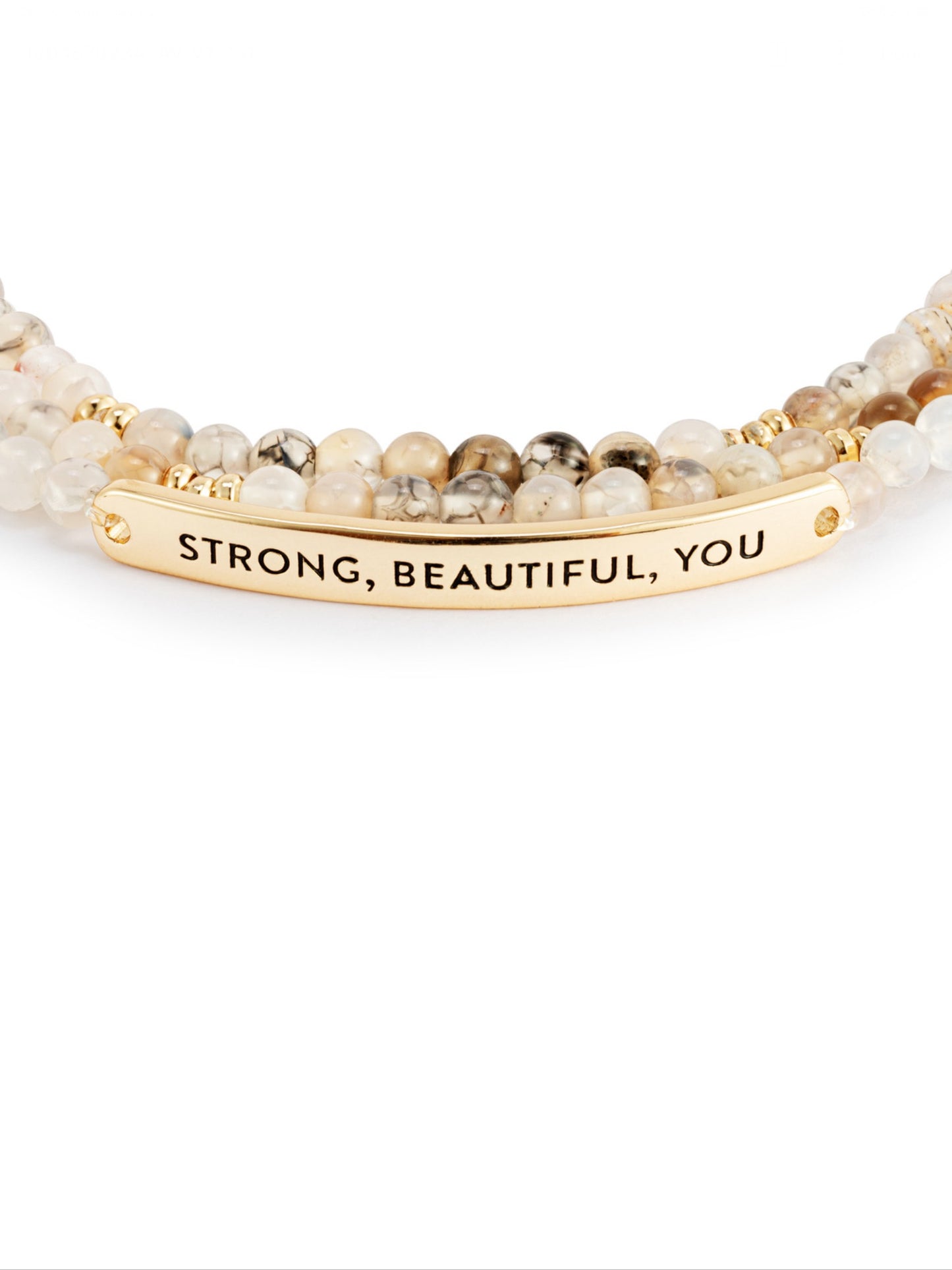 Strong, Beautiful You Necklace/Bracelet - Taupe Mix