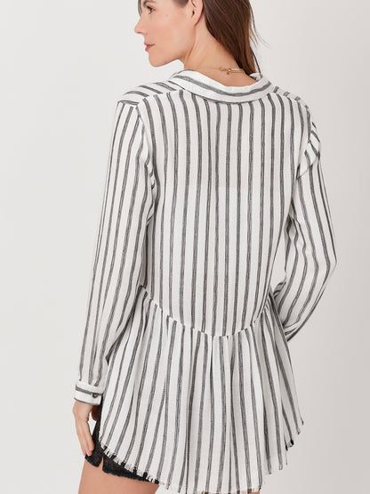 Marianna Stripe Pelum Shirt - Off White