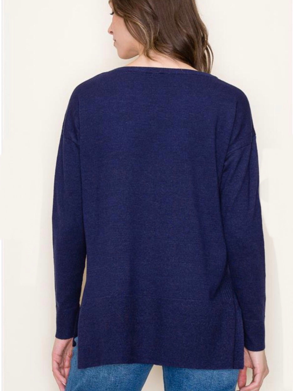 Aviana Sweater - Navy